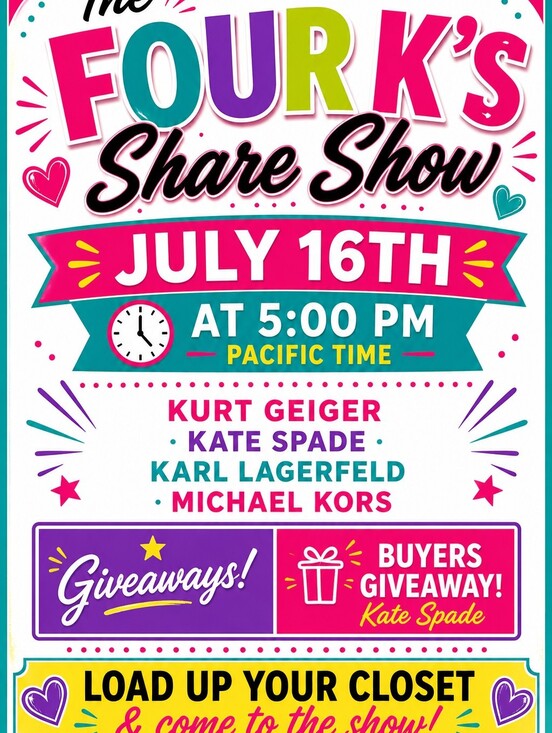 Other - The Four K's Share Show ~Kurt Geiger, Kate Spade, Karl Lagerfeld, & Michael Kors